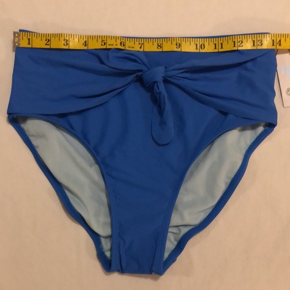 Time & Tru cobalt blue NWT front tie high waist bottom, S, 4-6 - Picture 3 of 9